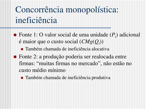 Ppt Organiza O Industrial Concorr Ncia Perfeita E Monop Lio