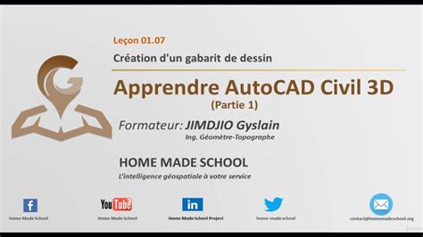 Formation AutoCAD Civil 3D Création d un Gabarit de Dessin YouTube