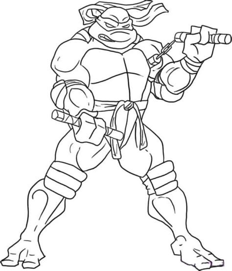 A Beautiful Picture Of Michelangelo Coloring Page Download Print Or