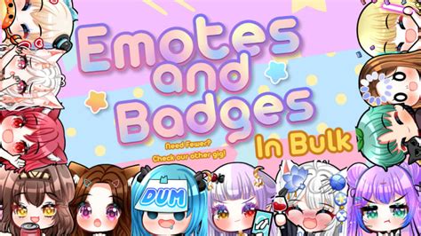 Draw Awesome Twitch Or Kick Emotes Or Sub Badges In Bulk For You By