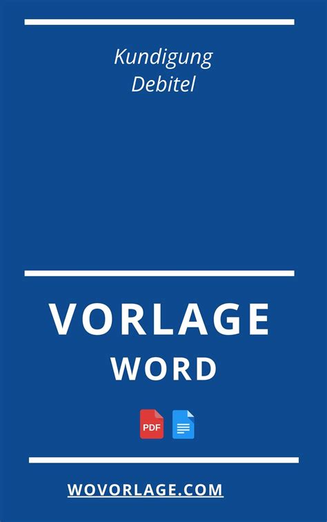 K Ndigung Debitel Vorlage Word Pdf Muster