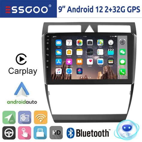 Android 12 Carplay Autoradio Gps Navi Rds Bt Usb Pour Audi A6 C5 S6 Rs6 1997 2004 Eur 156 29