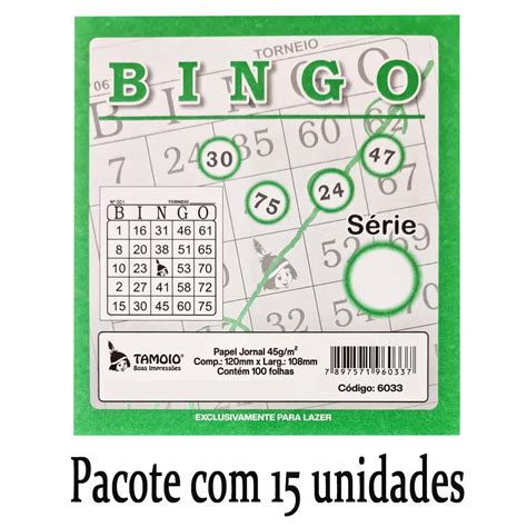 Cartela De Bingo Tamoio Folhas E Blocos Shopee