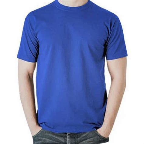 Mens Cotton Half Sleeves Round Neck Plain T Shirts Size S To Xxl At