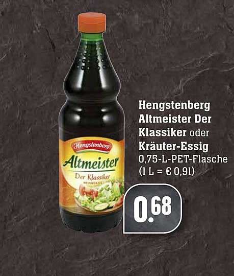 Hengstenberg Altmeister Der Klassiker Oder Kräuter Essig Angebot Bei