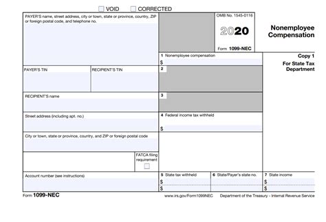 1099-NEC 2020 Sample Form - Crestwood Associates