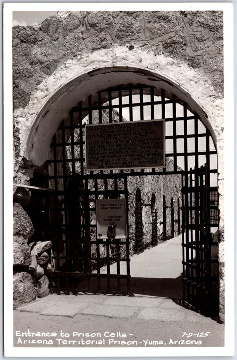 Entrance Prison Cells Yuma Arizona Territorial Prison Real Photo RPPC