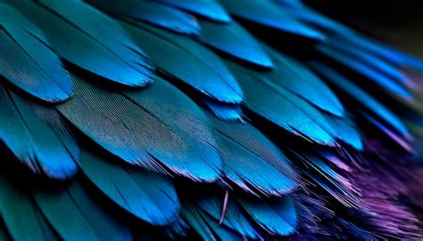 Premium AI Image | The blue feathers of a peacock are shown.