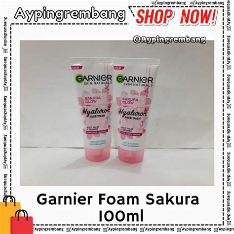 Jual Garnier Sakura Glow Hyaluron Face Wash 100ml Shopee Indonesia