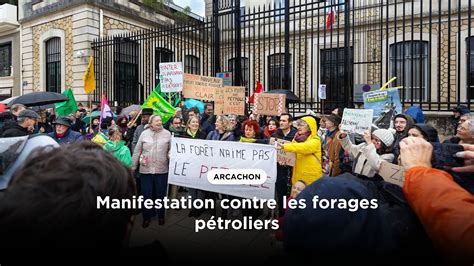 Manifestation contre le forage de nouveaux puits de pétrole à La Teste