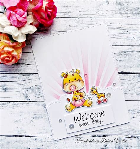 Welcome Sweet Baby Girl Handmade Card By Craftin Desert Divas