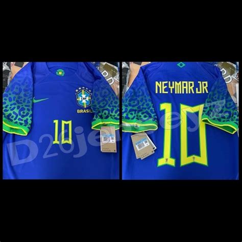 Jual Jersey Brasil Brazil Away Piala Dunia World Cup Cetak