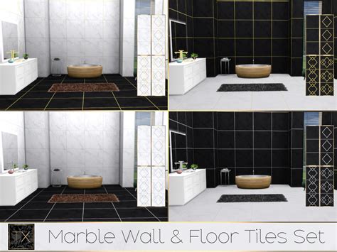 The Sims Resource Marble Wall And Floor Tiles Set