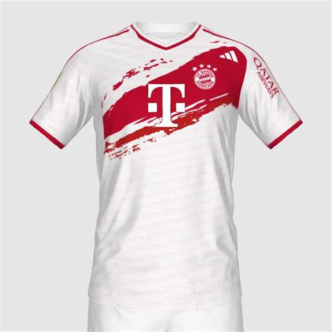 FC Bayern Munchen White Home Kit Redesign FIFA 23 Kit Creator Showcase