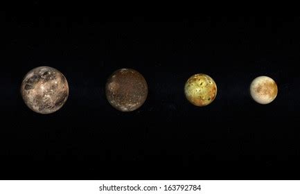 Rendered Size Comparison Jupiter Moons Ganymede