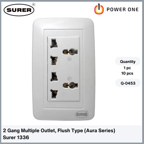 Surer Gang Multiple Outlet Flush Type Aura Series Shopee