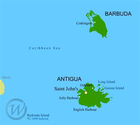 Antigua Island Map