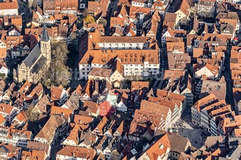 T Bingen Aus Der Vogelperspektive Altstadtbereich Und