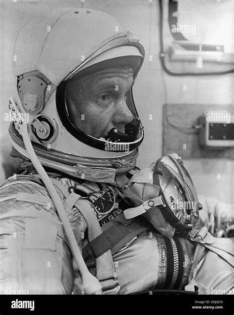 Astronaut John H Glenn Jr Fully Suited For The Launch Of Ma