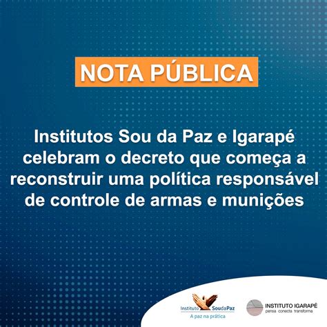 Instituto Sou Da Paz 25 Anos Institutos Sou Da Paz E Igarapé