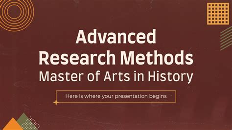 Advanced Research Methods Master Of Arts In History