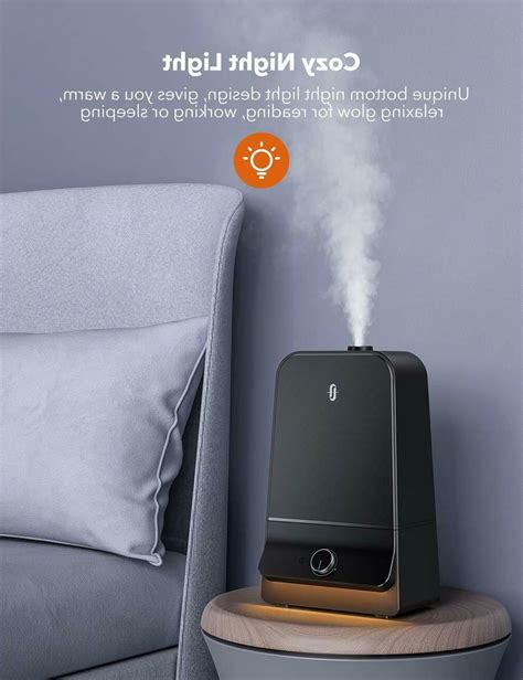 TaoTronics Humidifiers For Bedroom 6 Liter 26dB Ultr