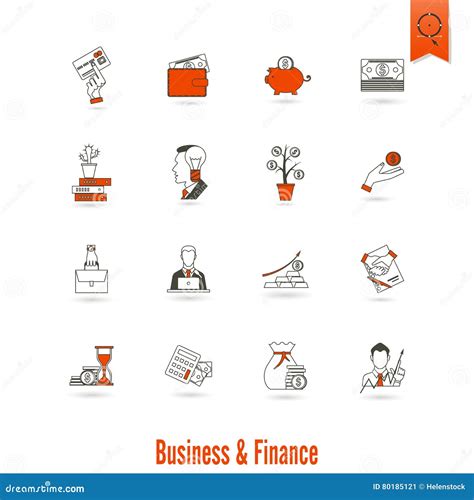 Business And Finance Icon Set Stock Vector Illustration Of Payment Concept 80185121