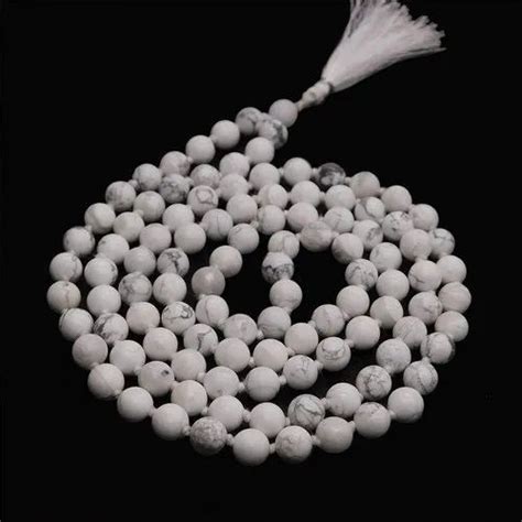 White Howlite Stone 108 Beads Mala Size 8MM At Rs 855 Piecs In Anand