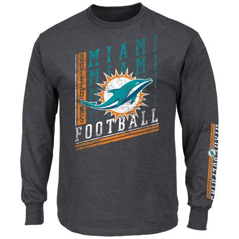 Men's Majestic Charcoal Miami Dolphins Big & Tall Dual Threat Long ...