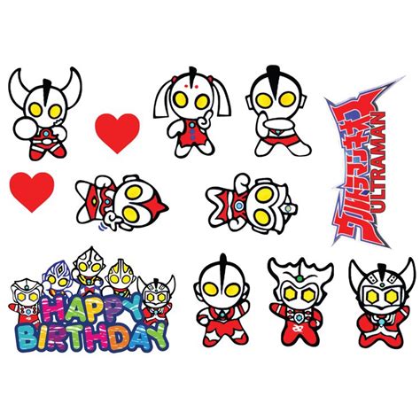 ULTRAMAN CHIBI High Quality Paper Cake Topper Kek Cake Decor Cupcake