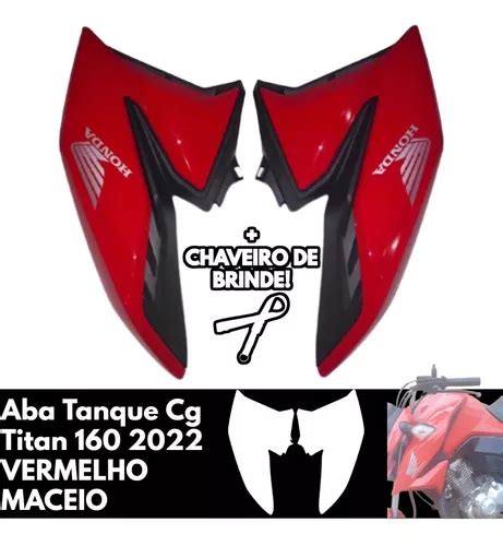 Aba Tanque Cg Titan 160 2022 Vermelho Maceio Par Complemento