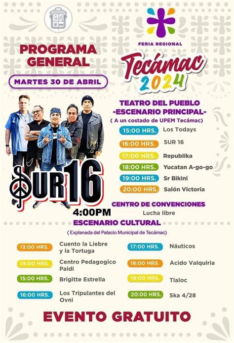 Este Martes Rock Surf Y Ska En La Feria Regional De Tecámac