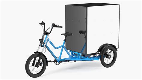 Commercial Grade Electric Trike With Cargo Box Model Turbosquid