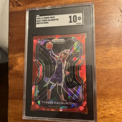 Panini Prizm Tyrese Haliburton Red Ice Sgc Rc Ebay