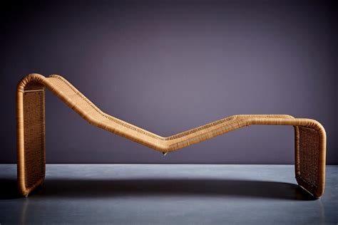 Tito Agnoli P S Pierantonio Bonacina Chaise Lounge In Rattan Italy