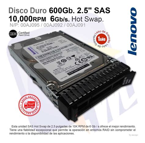 Disco Duro Gb Sas K Hot Swap Aj Aj G Hs Meses Sin Intereses