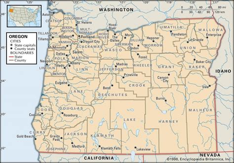 California Oregon Washington Road Map - Printable Maps