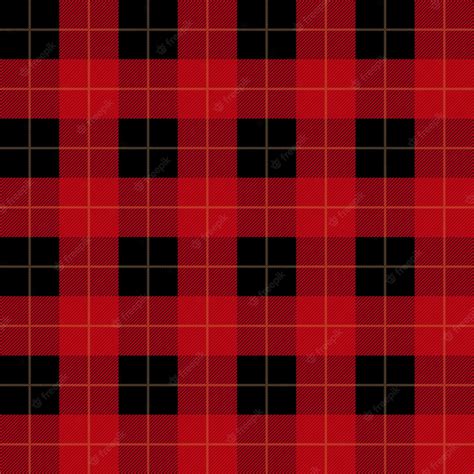 Premium Vector Christmas Checkered Black And Red Plaid Seamless Pattern