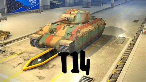 World of Tanks Blitz T14 прем танк 5 уровня Летсплей YouTube