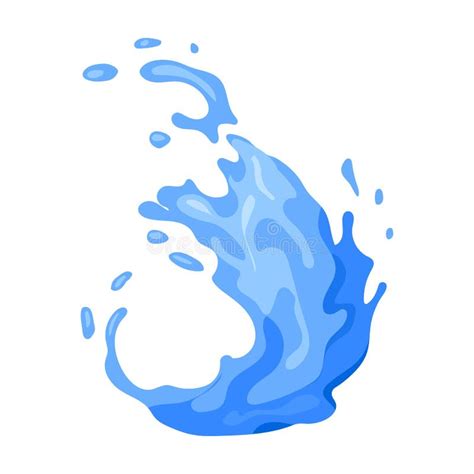 Water Splash Vector Icon.Cartoon Vector Icon Isolated on White ...