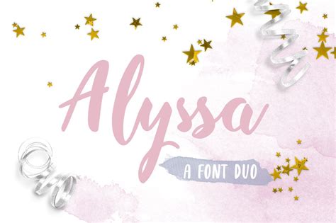 Alyssa Font Duo Script And Sans Serif Script Fonts Creative Market