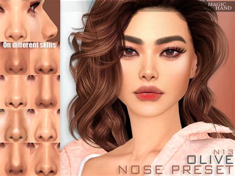 Olive Nose Preset N13 The Sims 4 Catalog