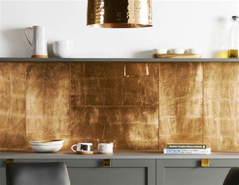 Brass Kitchen Splashbacks From Affordable To Luxe Audenza Kitchen Splashback Tiles Brass