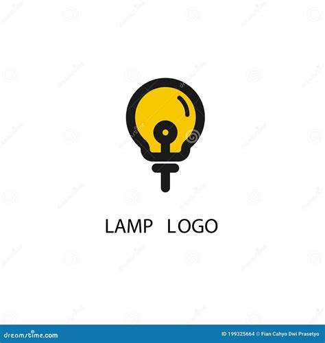 Lamp Logo Concept Design Modern Stock Vector Illustration Of