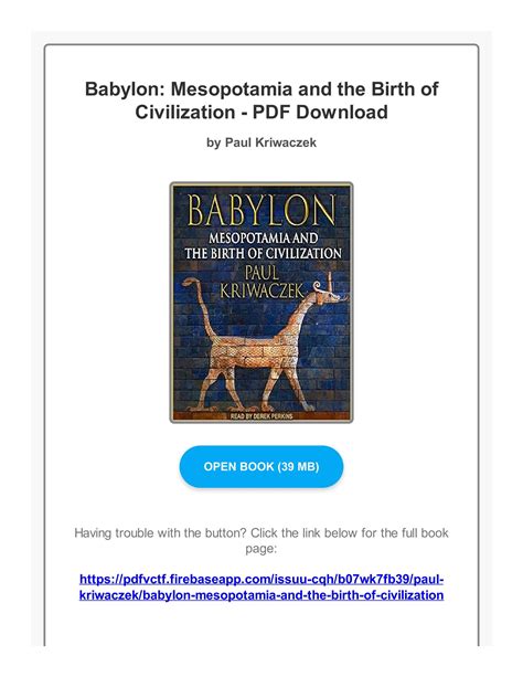 Epub Babylon Mesopotamia And The Birth Of Civilization By Paul