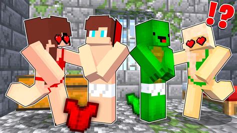 Girls TOOK Off JJ And Mikey Clothes Prank In PRISON In Minecraft