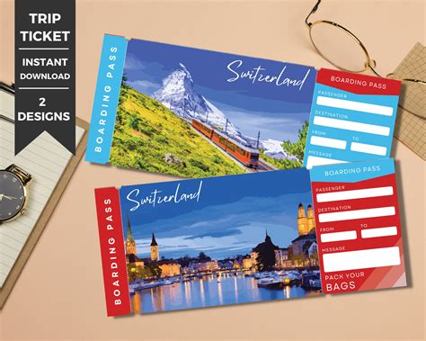 Switzerland Surprise Trip Ticket, Surprise Ticket, Boarding Pass Place