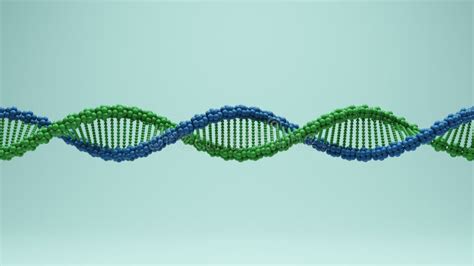 Dna Double Helix Spiral Molecule Science Biology Research Blue Green