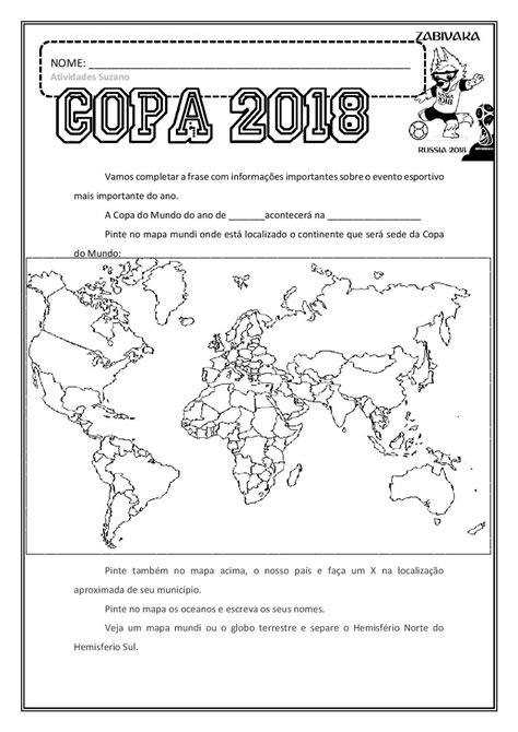 Atividades Pedag Gicas Suzano Atividades Copa Do Mundo Atividades