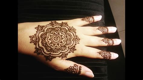 Mandala Flower Henna Simple Arabic Floral Mehendi Design Youtube